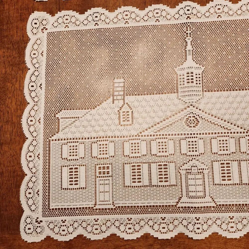 NWT Liechtenstein Polyester Lace White Placemats 13 X 9 in Colonial House
